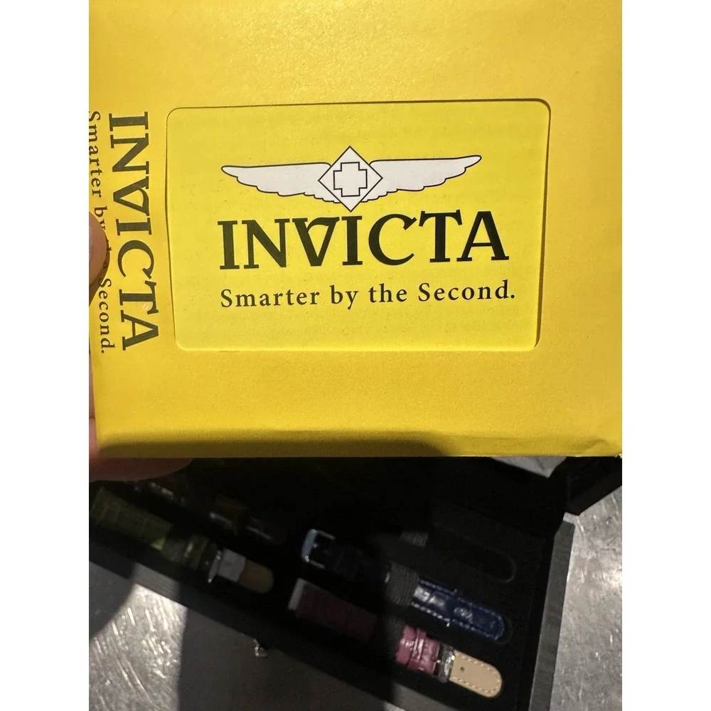 Invicta Watch Band Strap Lot of 4 Brown Blue Purple Green w Display Box